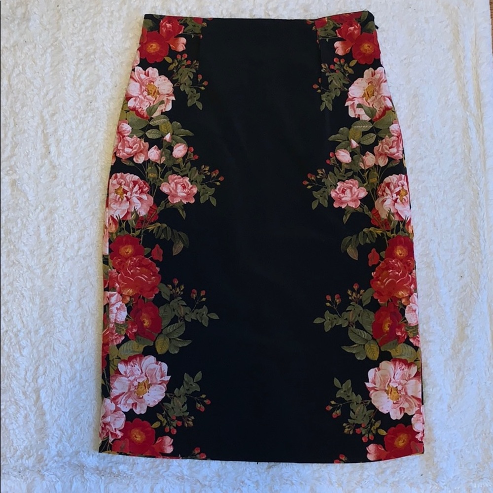 Floral Pencil Skirt